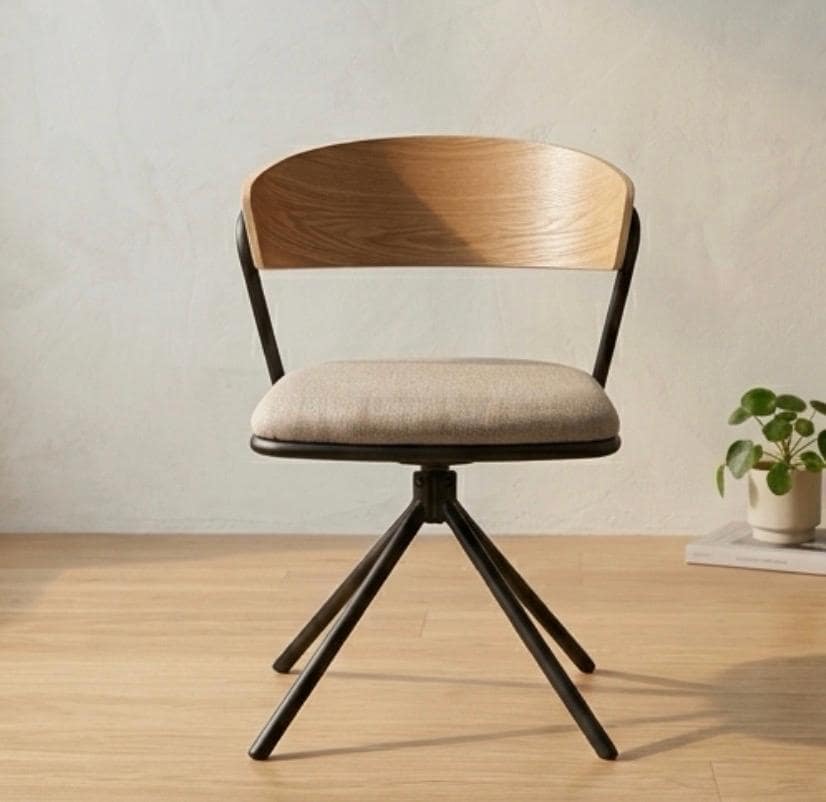 Set of 2 Black Dining Chairs | 33.4" Height | Dining Room Seat | Industrial Style