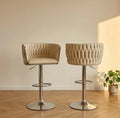 title Ivory Swivel Bar Stool  31  Height  Home Bar Chair  Contemporary Style