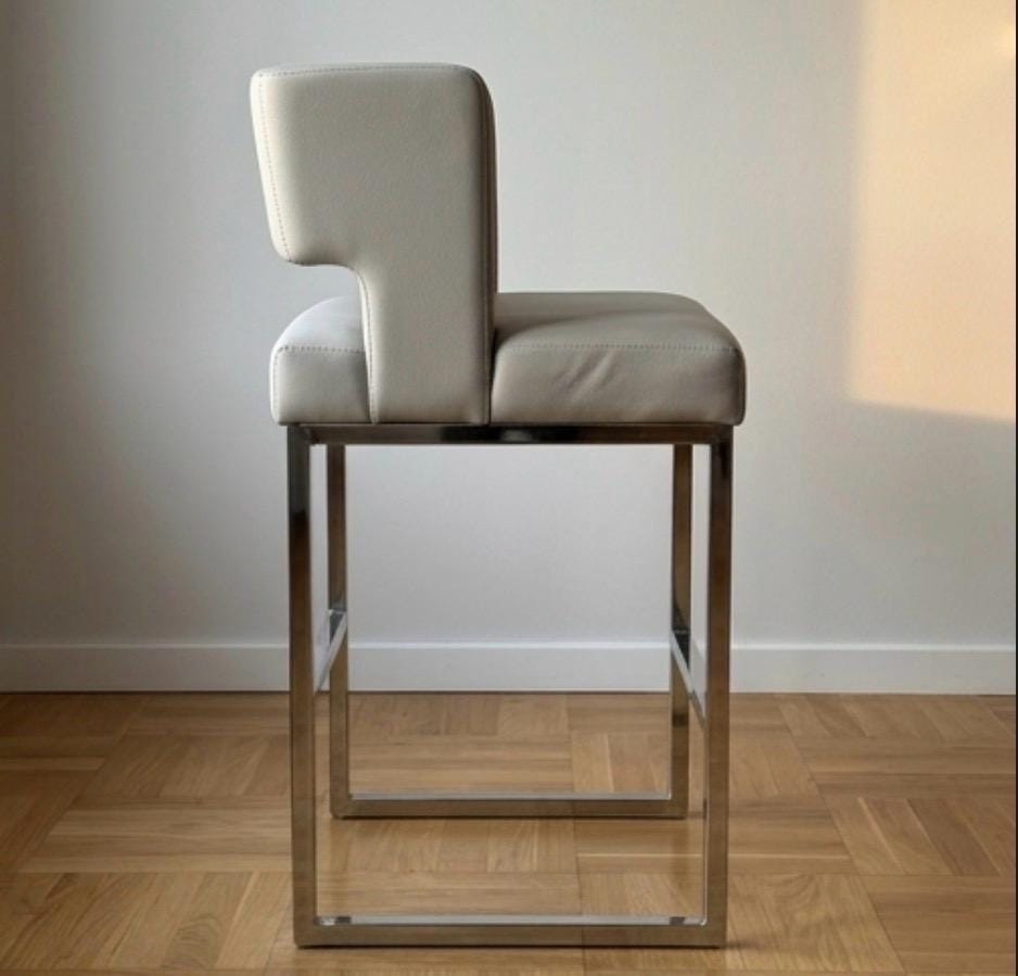 Black Bar Stool | 26" Height | Kitchen Island Counter Seat | Minimalist Style