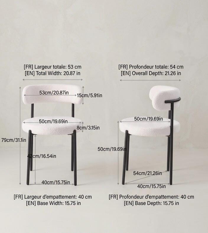 White Kitchen Island Stool | 31" Height | Kitchen Island Counter Seat | Minimalist Style