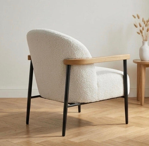 Cream Accent Armchair | 32" Height | Living Room Chair | Modern Style