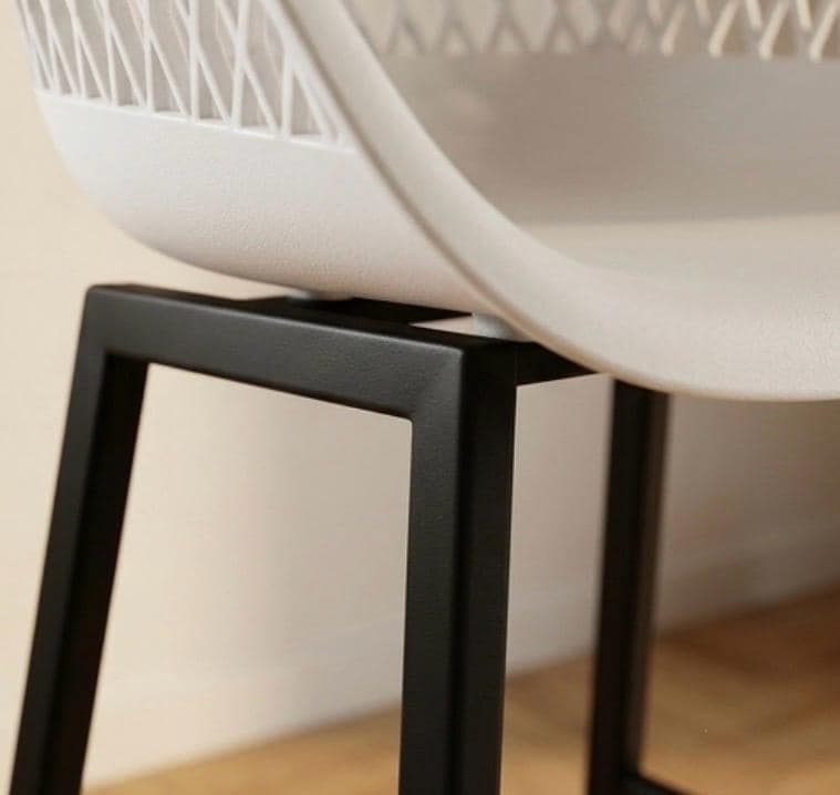 Set of 2 Black Bar Stools | 37.6" Height | Kitchen Island Counter Seat | Modern Style