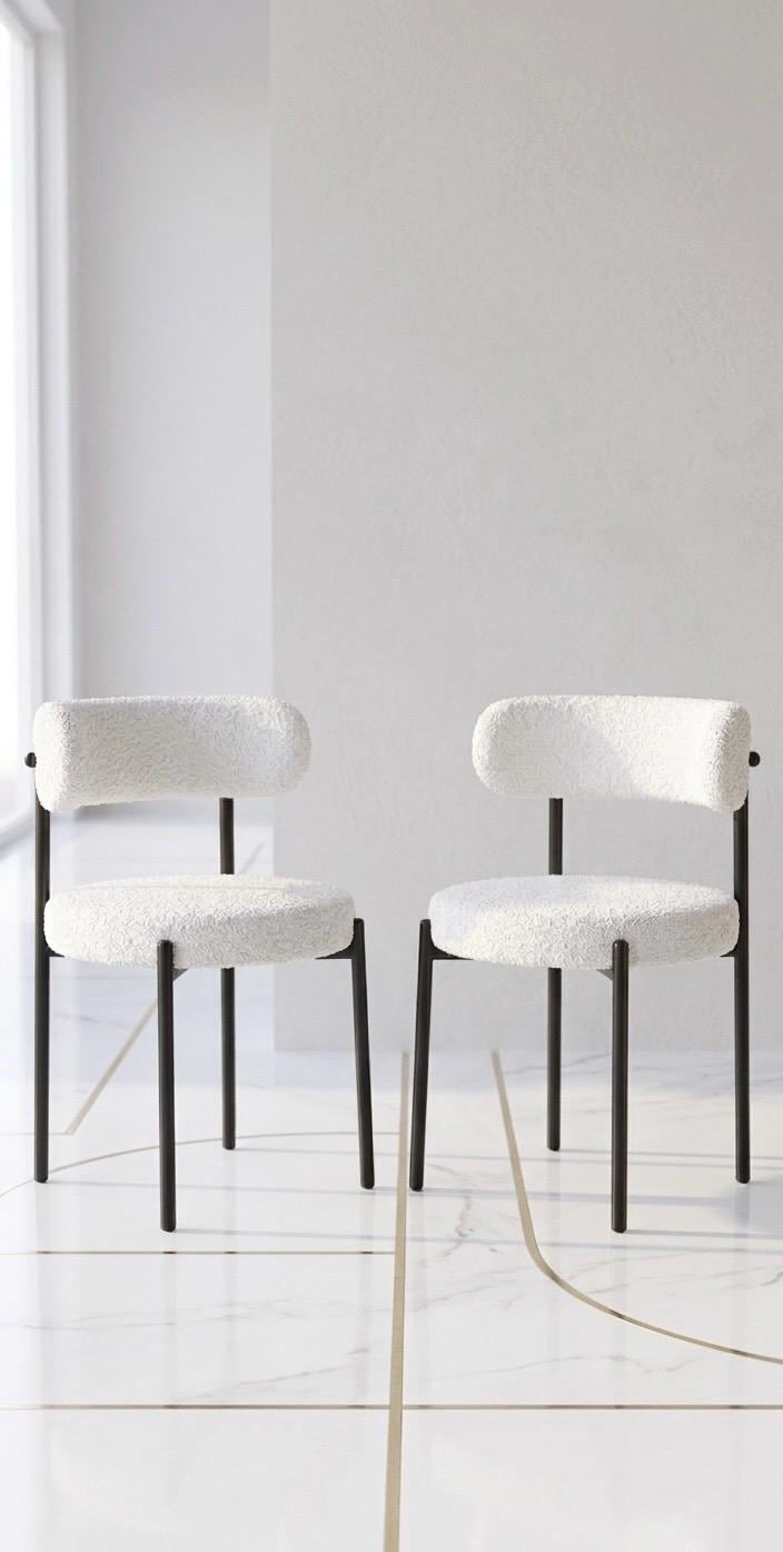 White Kitchen Island Stool | 31" Height | Kitchen Island Counter Seat | Minimalist Style
