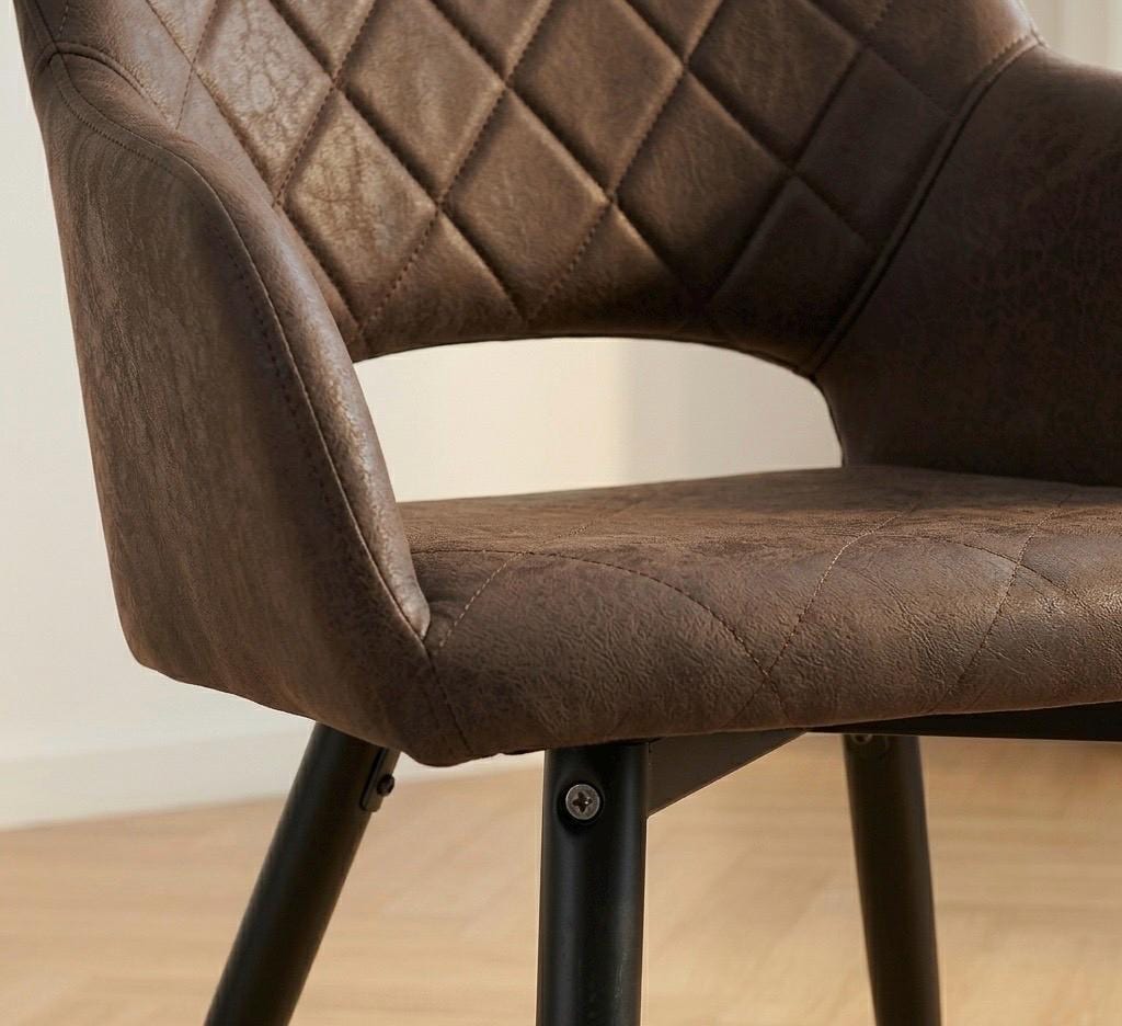 Set of 2 Dark Brown Accent Chairs | 32.7" Height | Living Room Chair | Modern Style