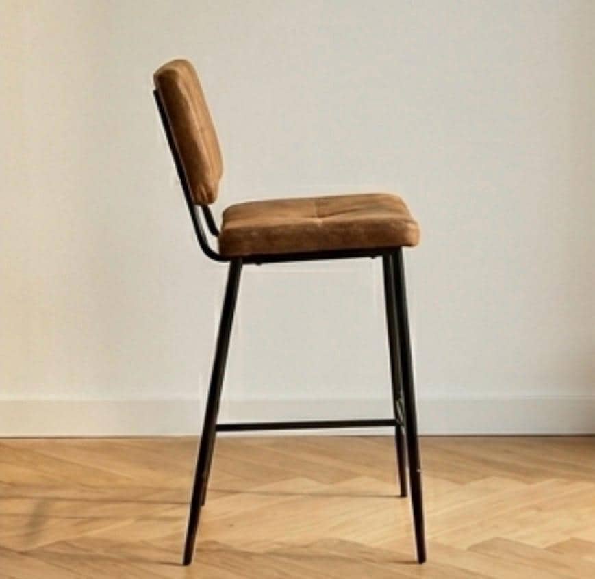 Black Bar Stool | 30" Height | Kitchen Island Counter Seat | Industrial Style