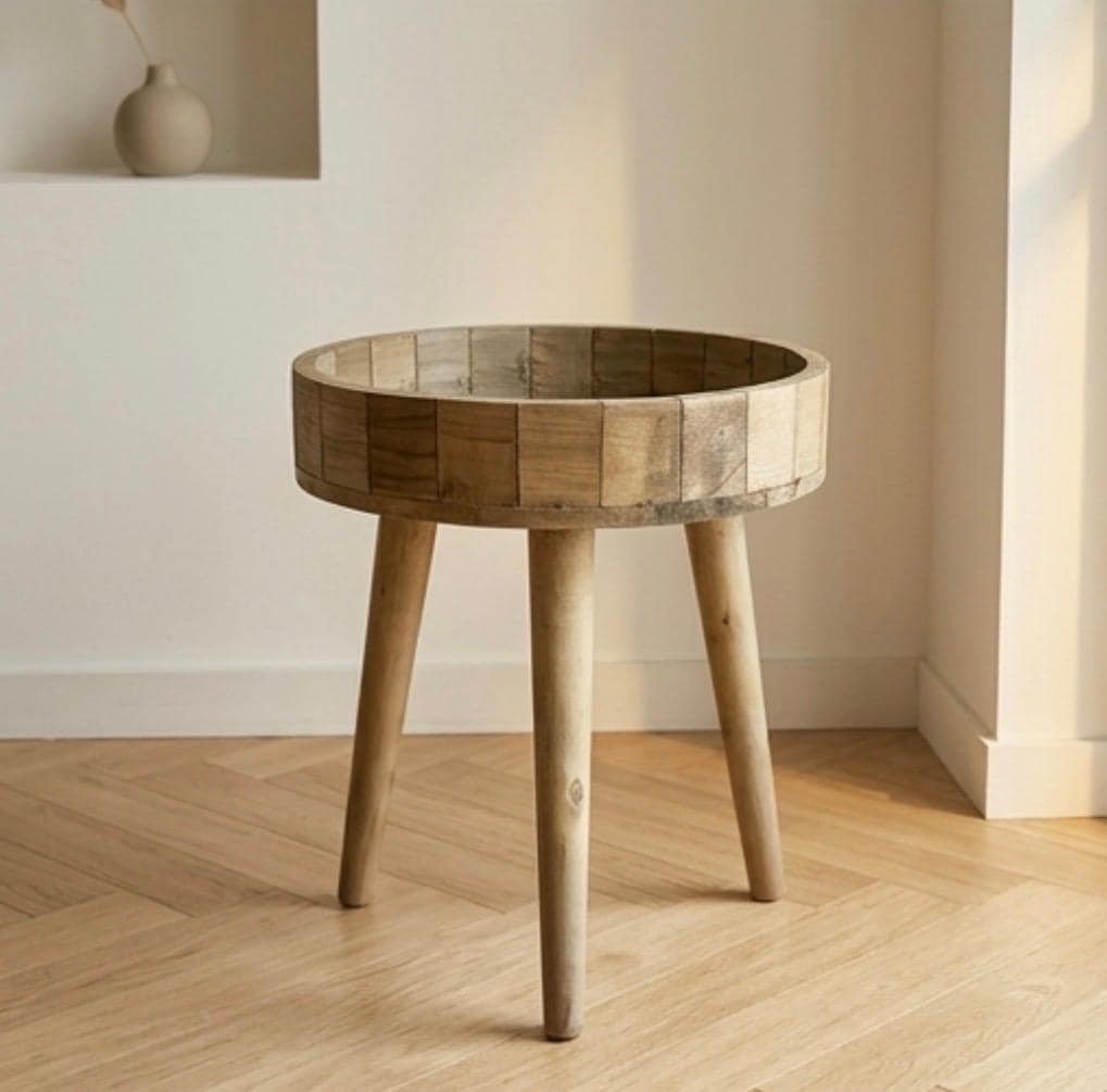 Walnut End Table | 14" Height | Bedroom End Table | Modern Style