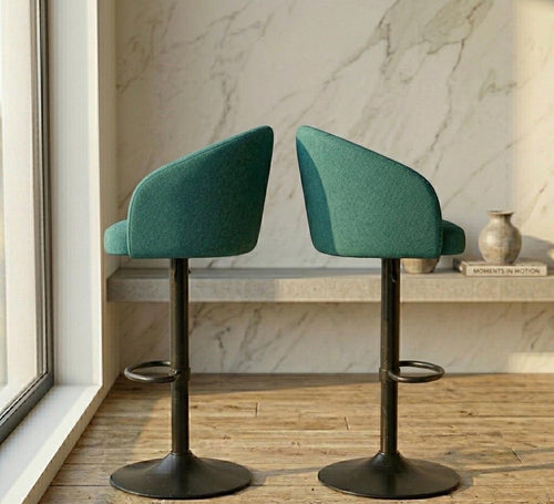 Black Swivel Bar Stool | 31.5" Height | Kitchen Island Counter Seat | Modern Style