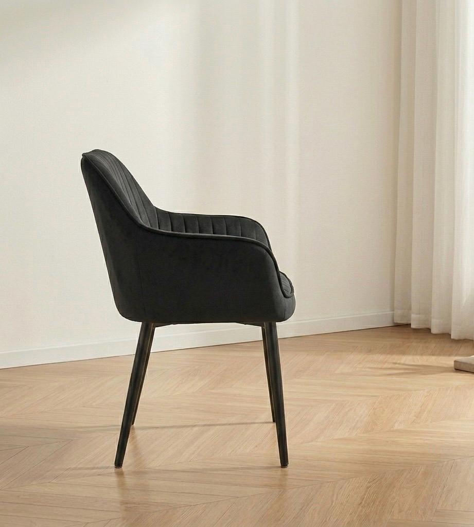 Ink Black Accent Chair | 33.5" Height | Living Room Chair | Modern Style