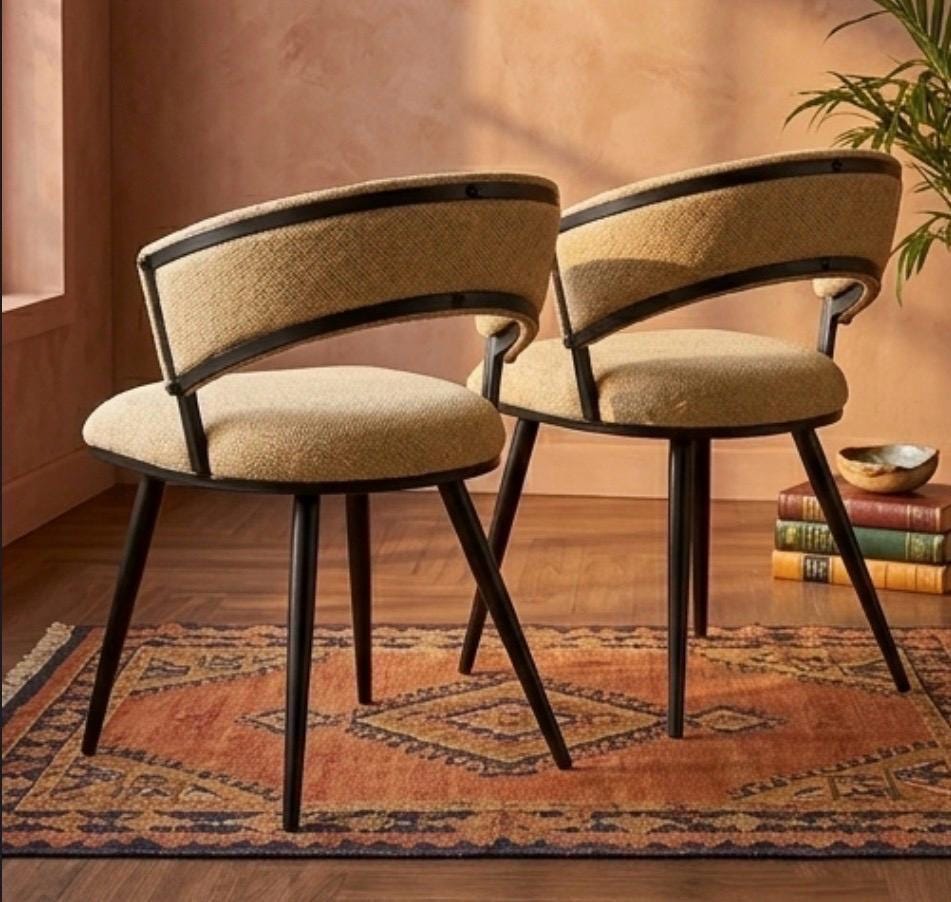 Natural Woven Dining Chair | 30.7" Height | Dining Room Seat | Modern Style