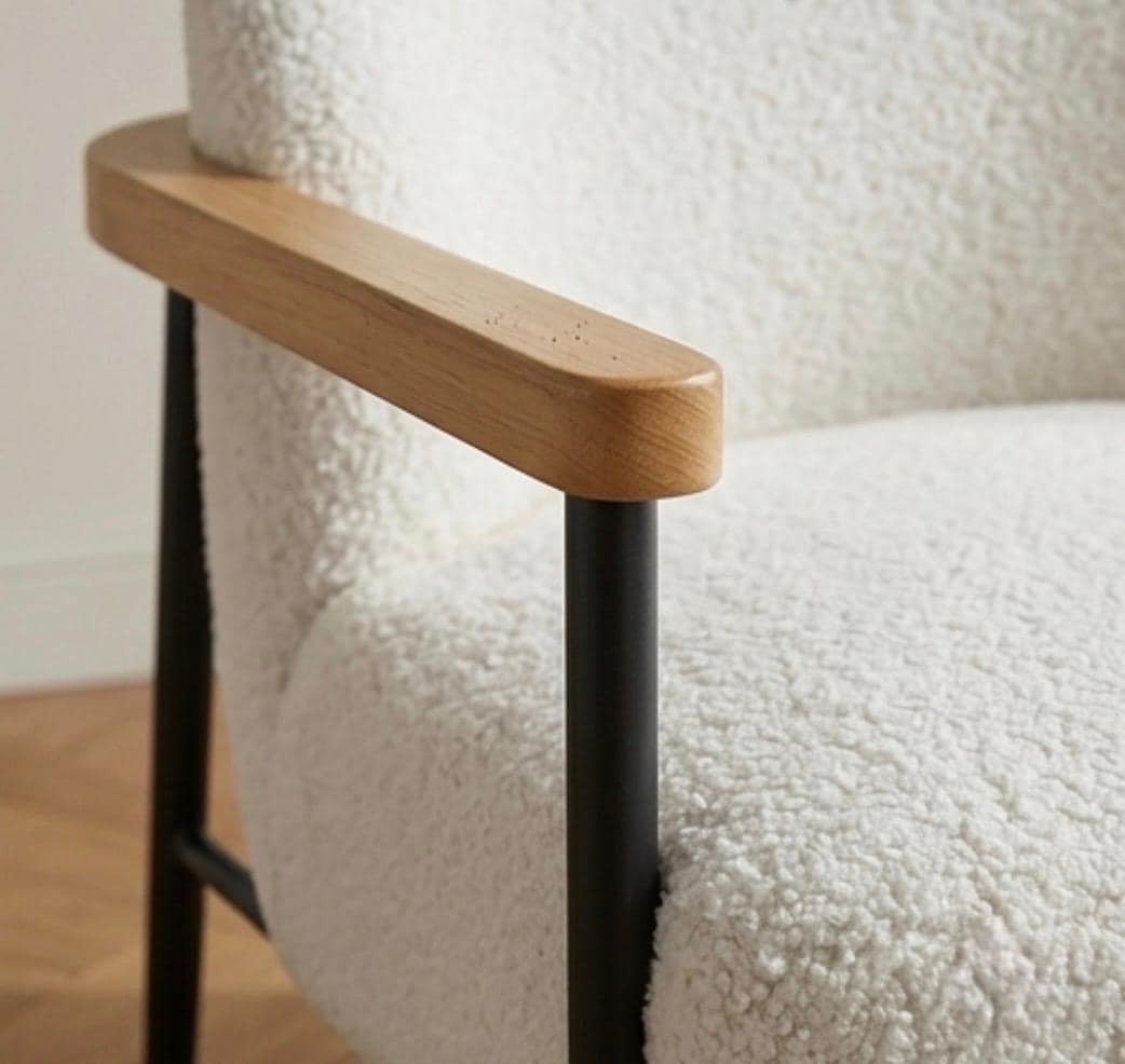 Cream Accent Armchair | 32" Height | Living Room Chair | Modern Style