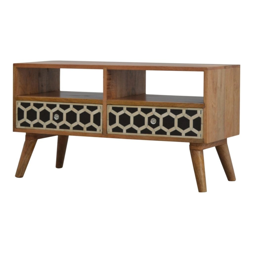 Meuble TV Bone marqueté