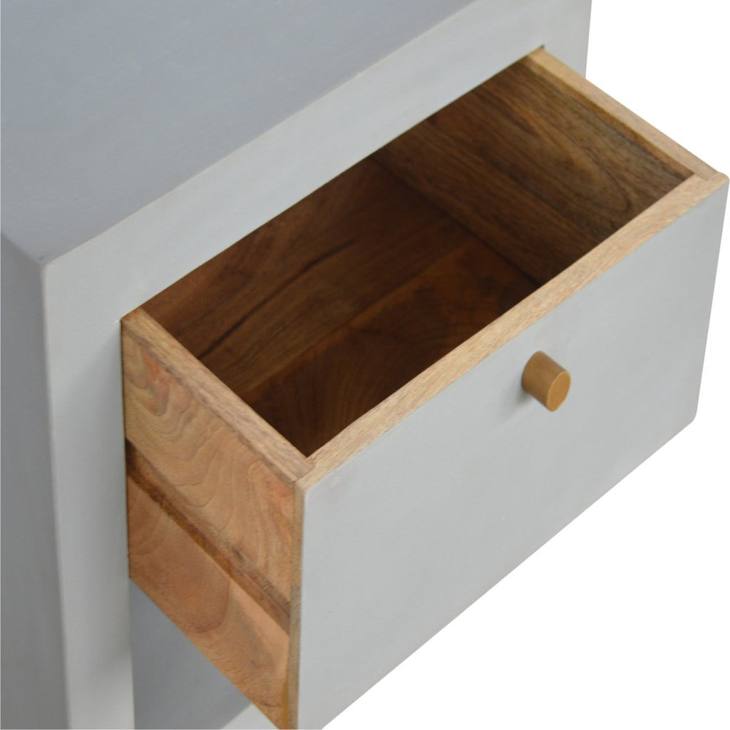 Table de chevet ciment ouvert niche