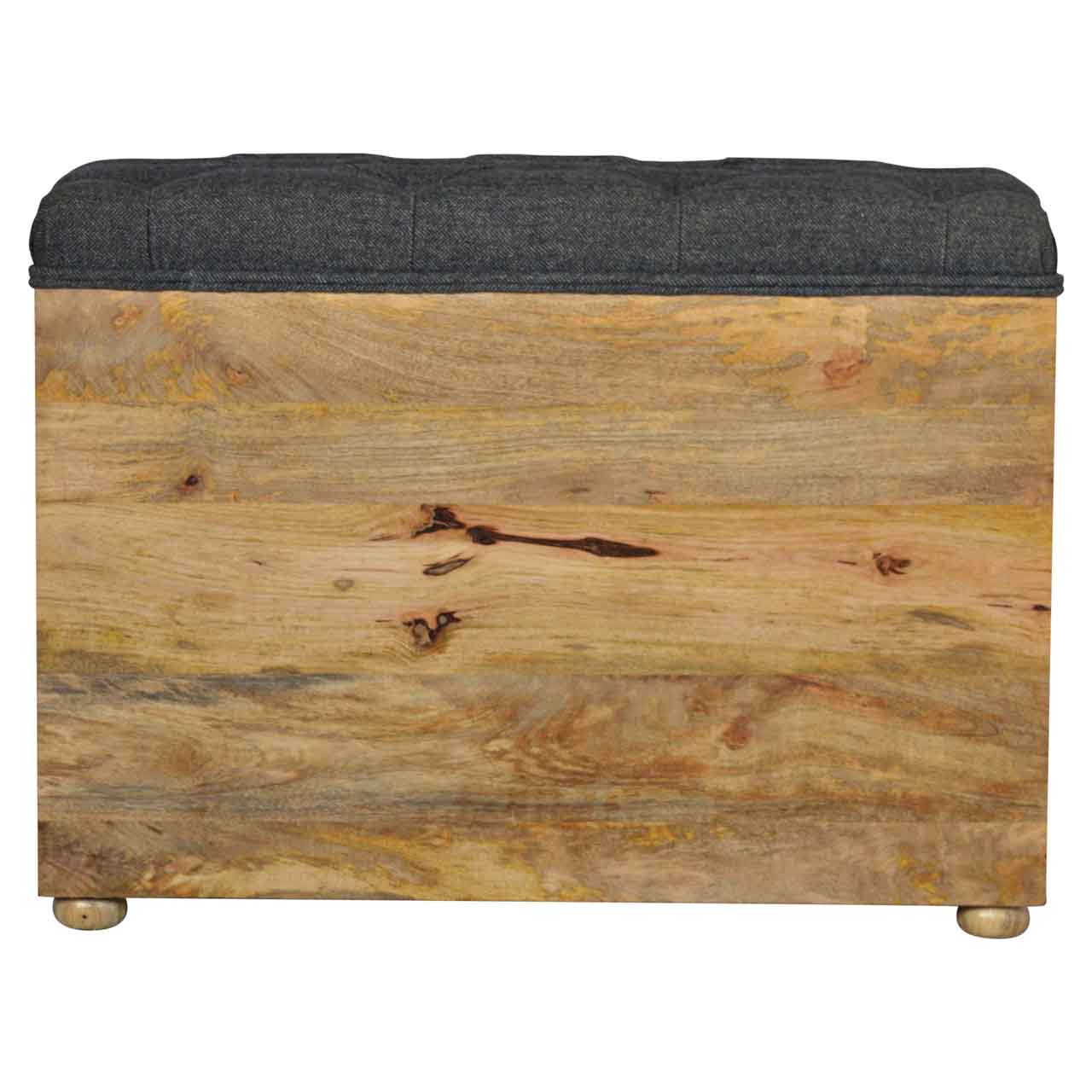 Banc noir tweed 1 Tiroirs