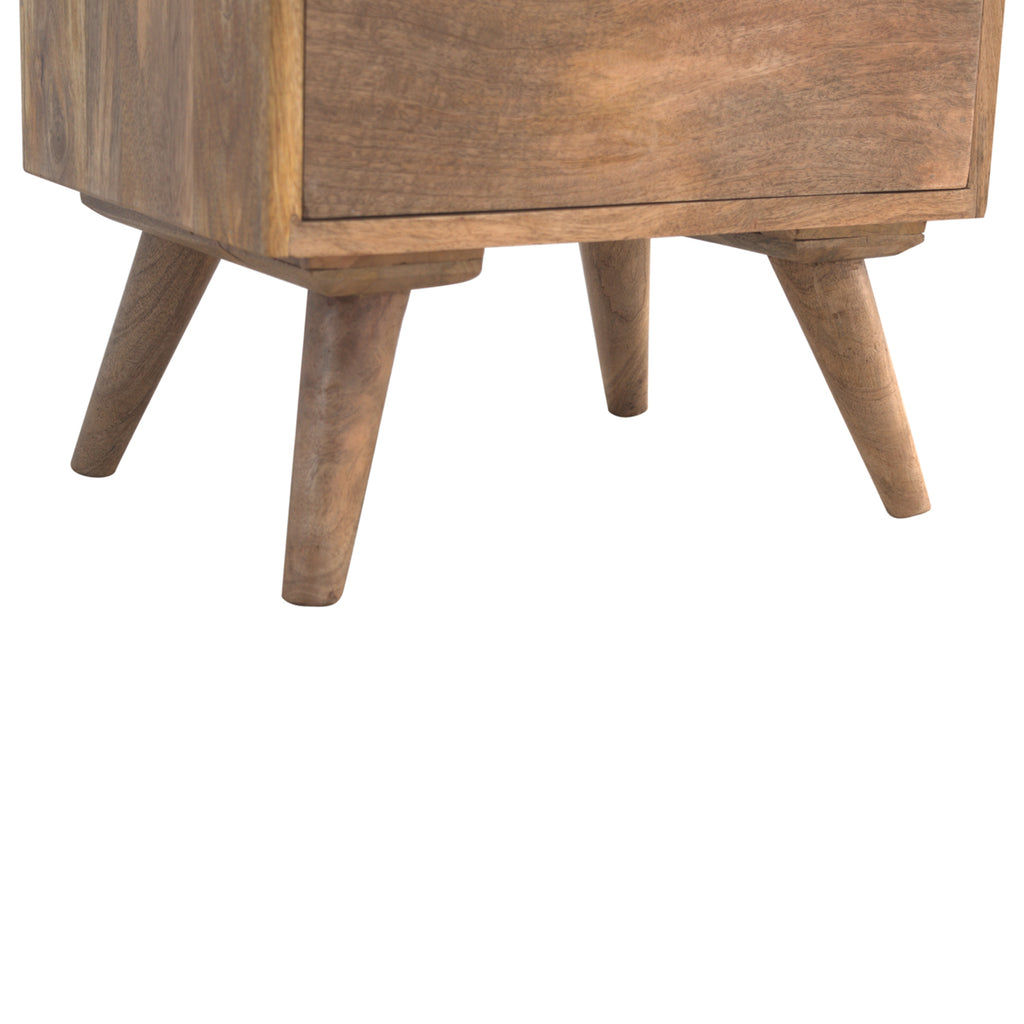 Table de Chevet 3 Tiroirs Dosseret Finition Chêne