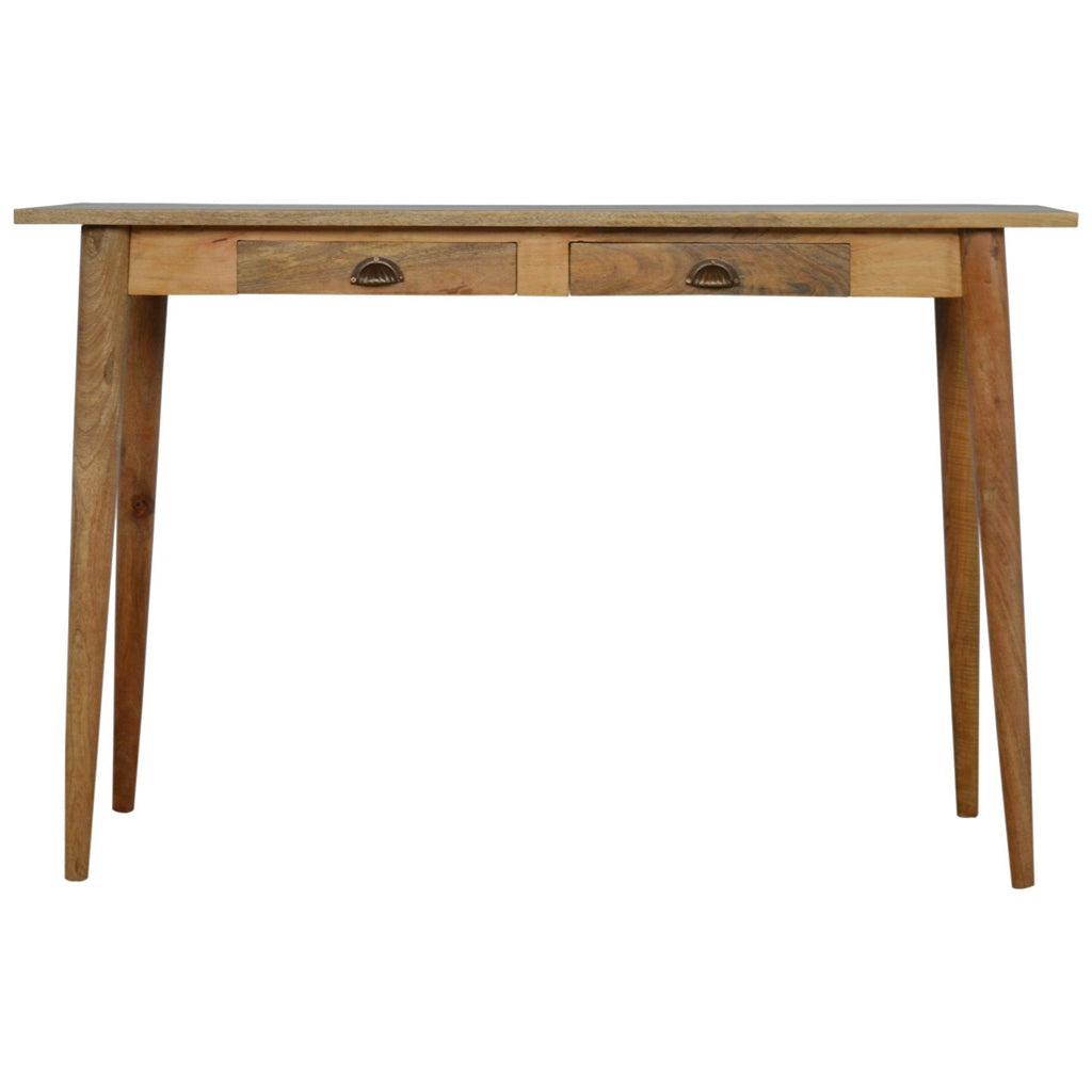 Bureau Scandinave 2 Tiroirs Finition Chêne