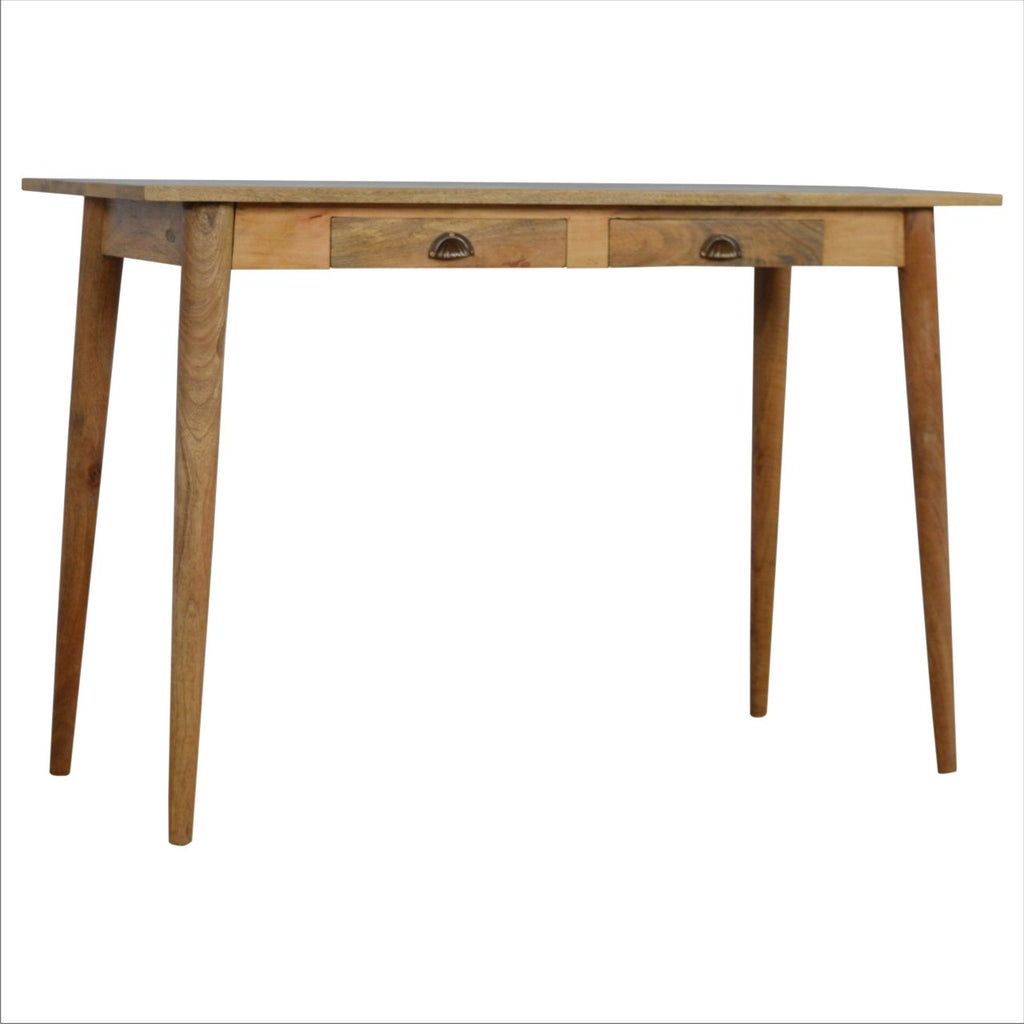 Bureau Scandinave 2 Tiroirs Finition Chêne