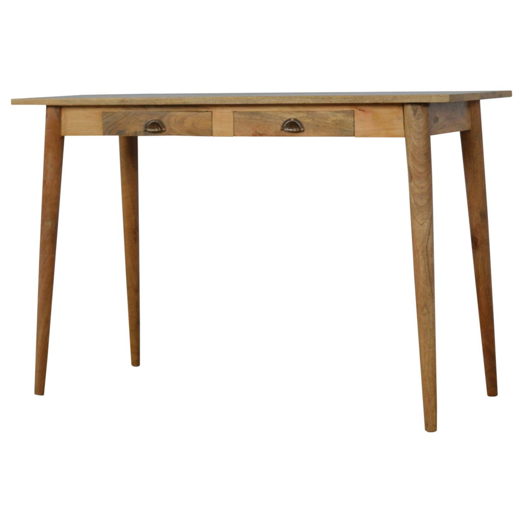 Bureau Scandinave 2 Tiroirs Finition Chêne