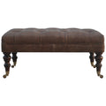 Pouf buffle cuir