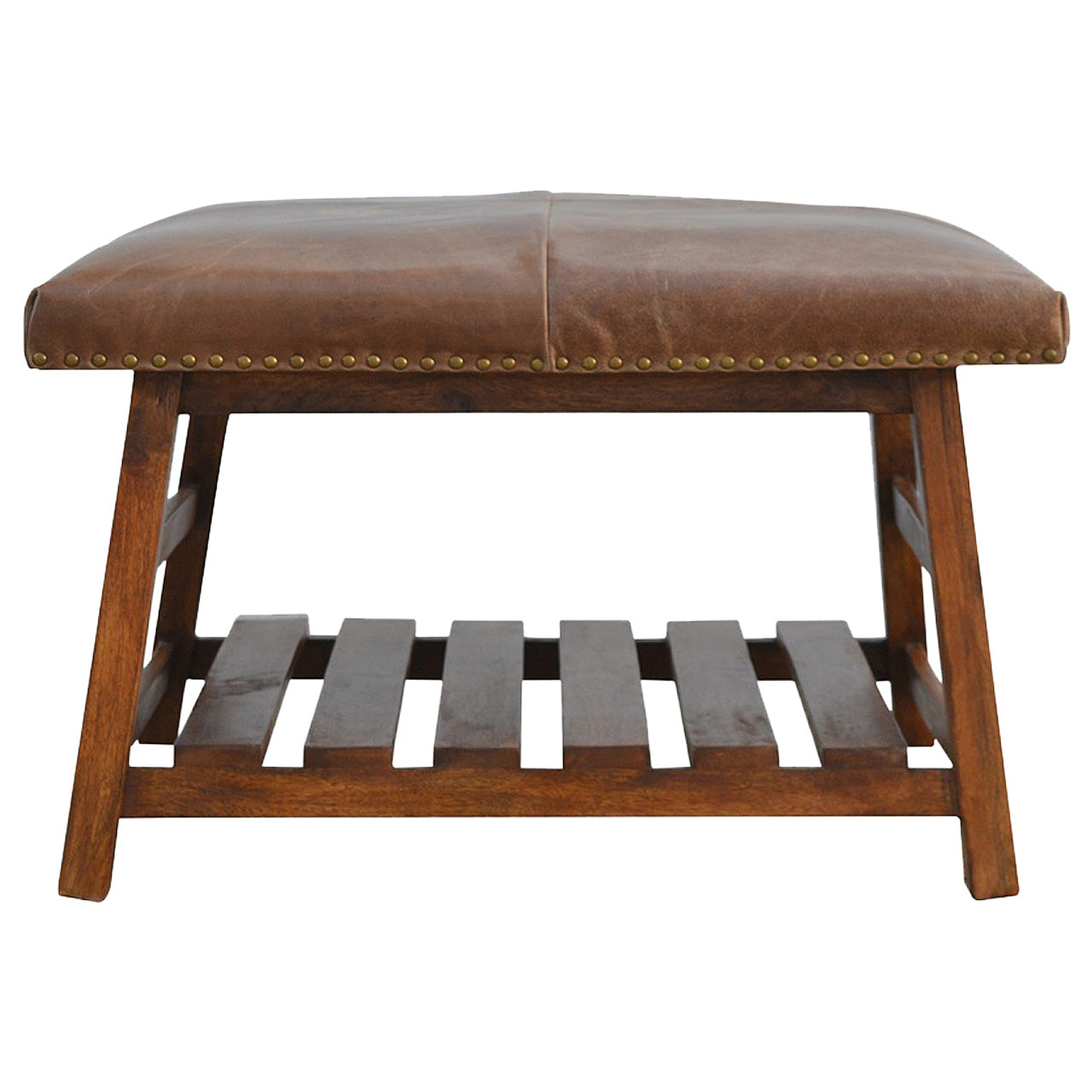 Tabouret buffle carré Foot
