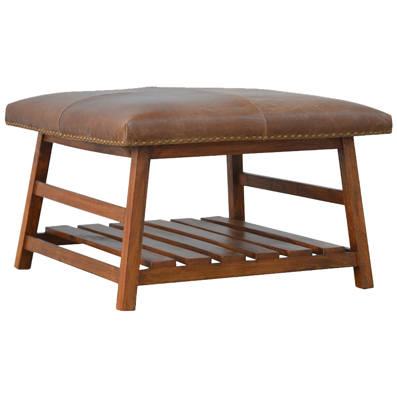 Tabouret buffle carré Foot