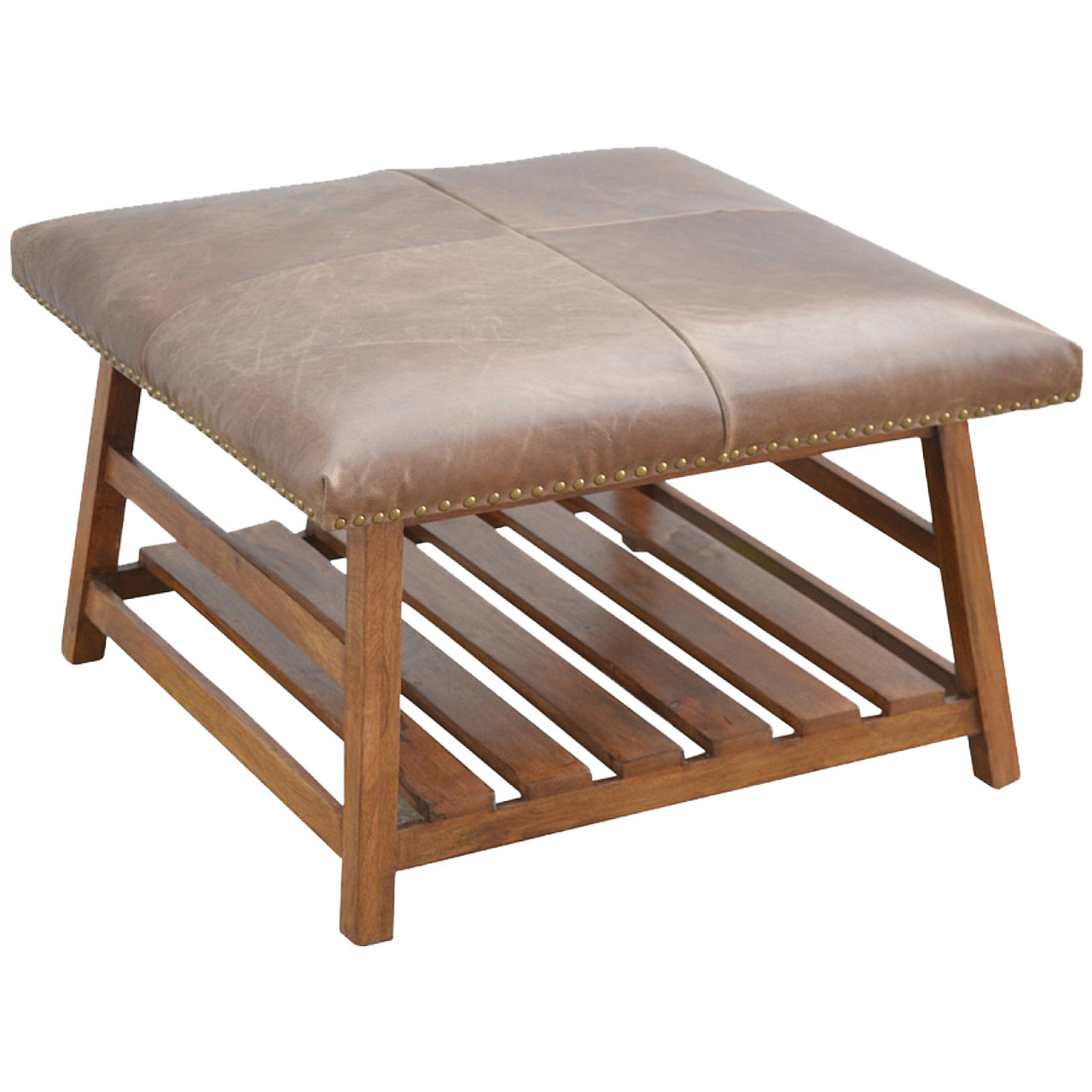 Tabouret buffle carré Foot