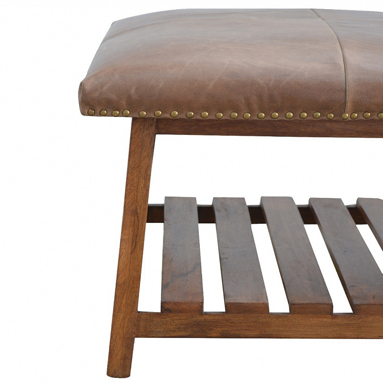 Tabouret buffle carré Foot