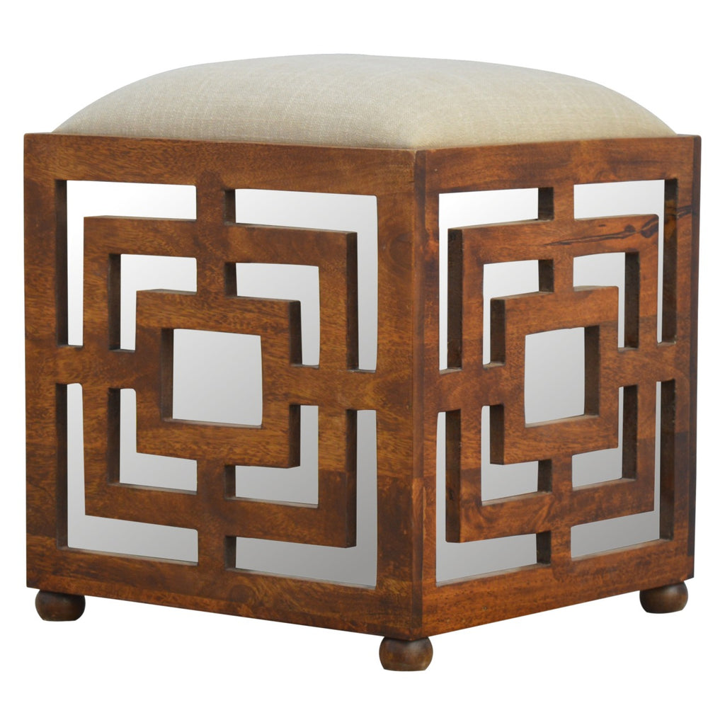 Repose-pieds sculpté lin Seat