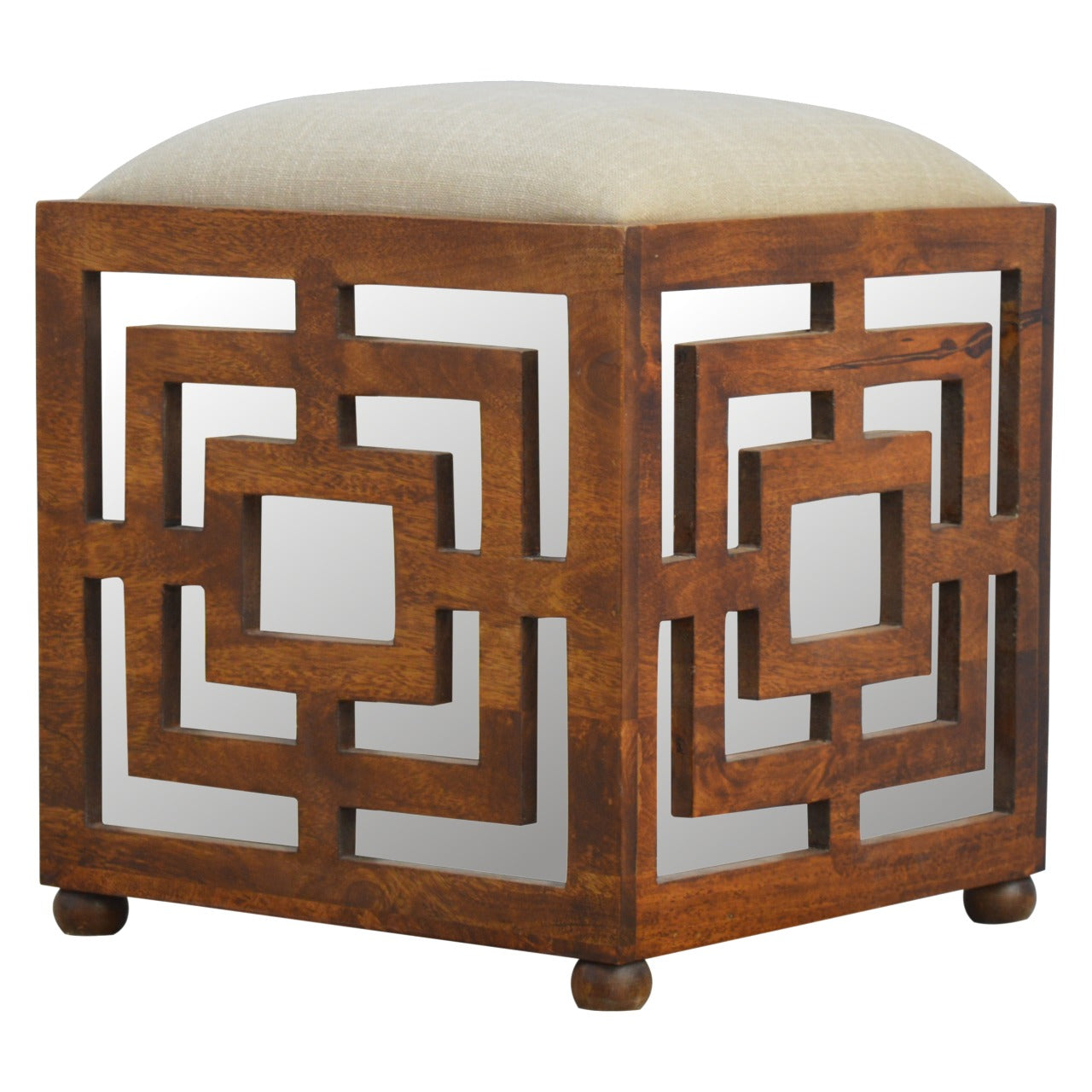 Repose-pieds sculpté lin Seat