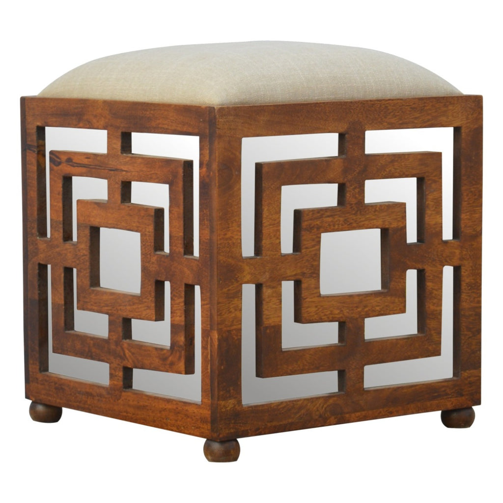 Repose-pieds sculpté lin Seat