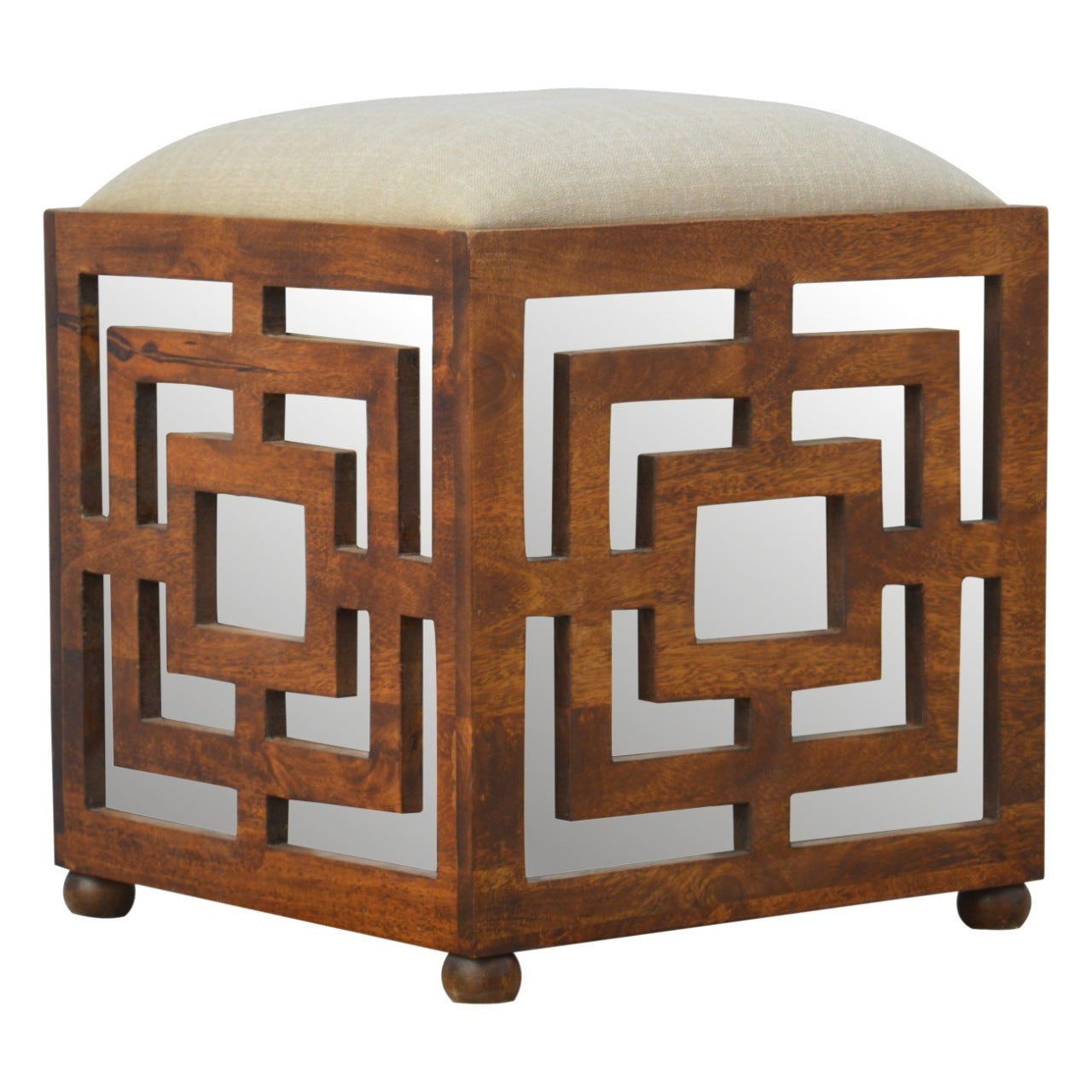 Repose-pieds sculpté lin Seat