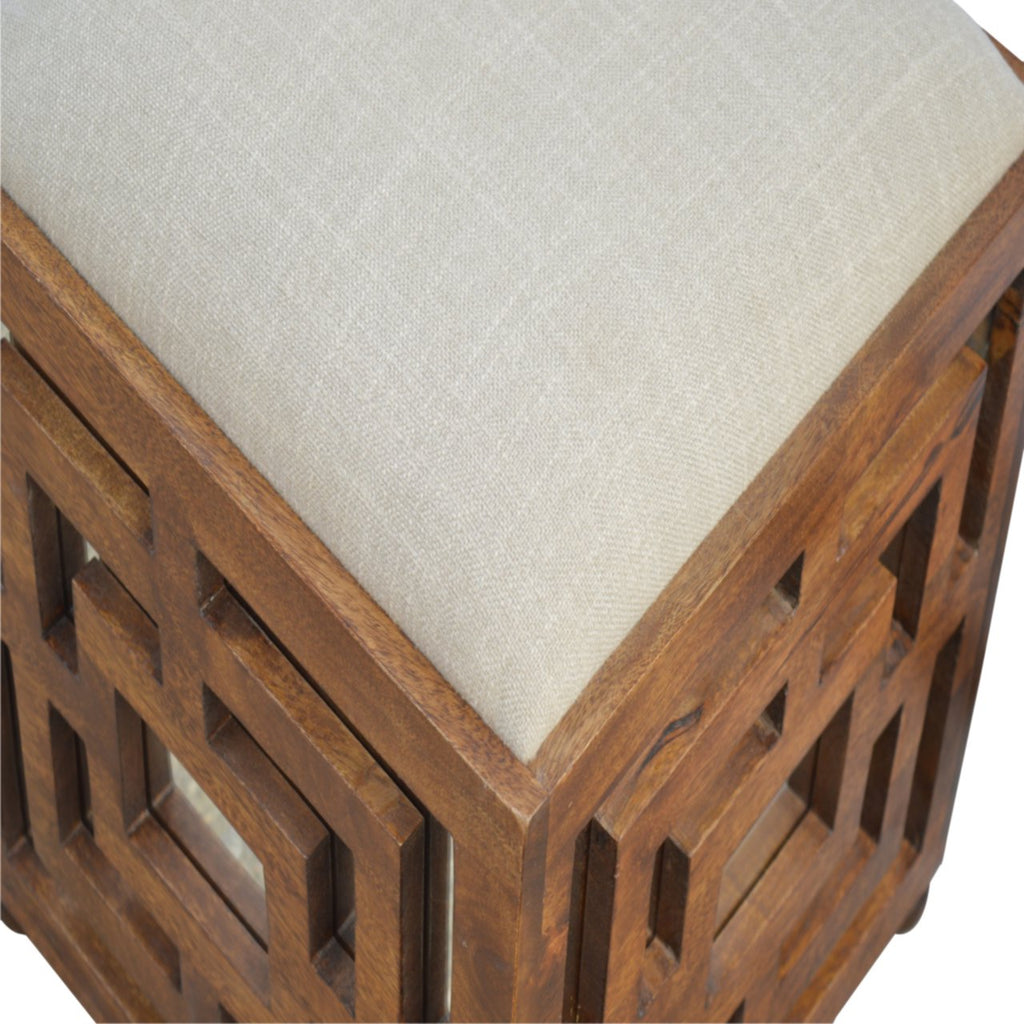 Repose-pieds sculpté lin Seat