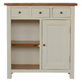 Meuble de Cuisine Bicolore Blanc & Miel 3 Tiroirs