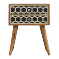 Table de chevet Bone marqueté 2 Tiroirss