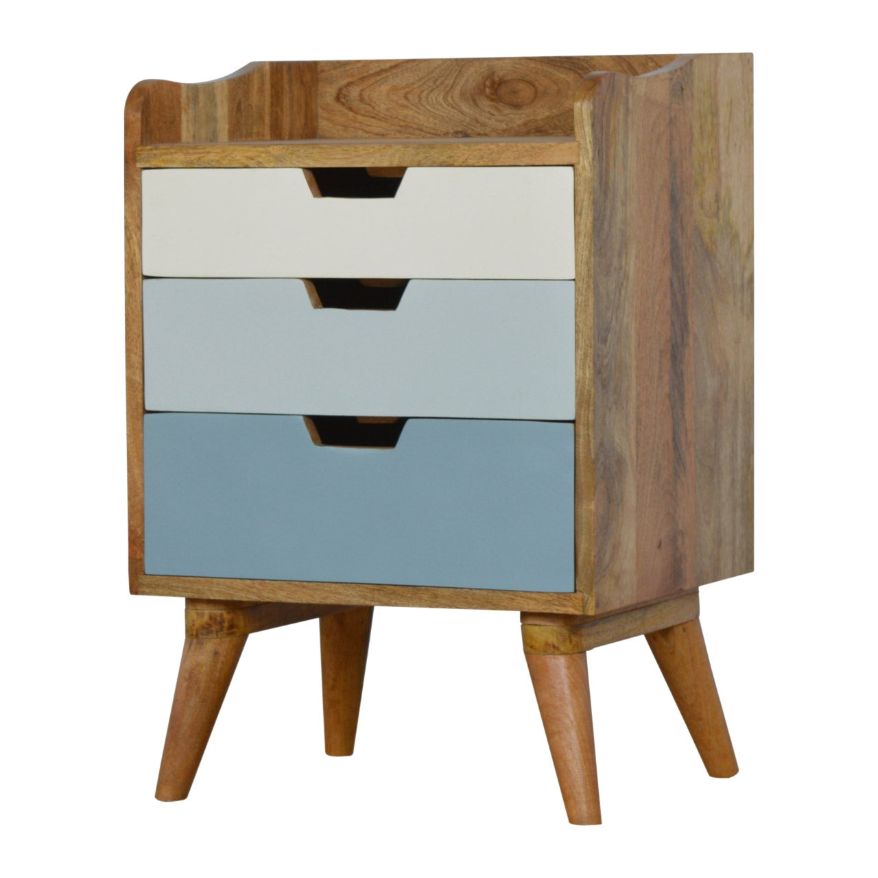 Table de chevet bleu & blanc Gradient