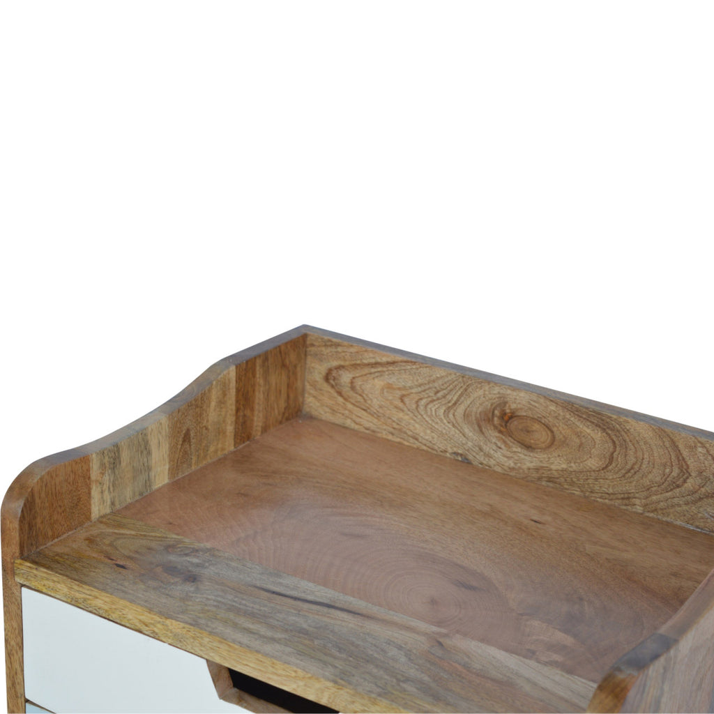 Table de chevet bleu & blanc Gradient