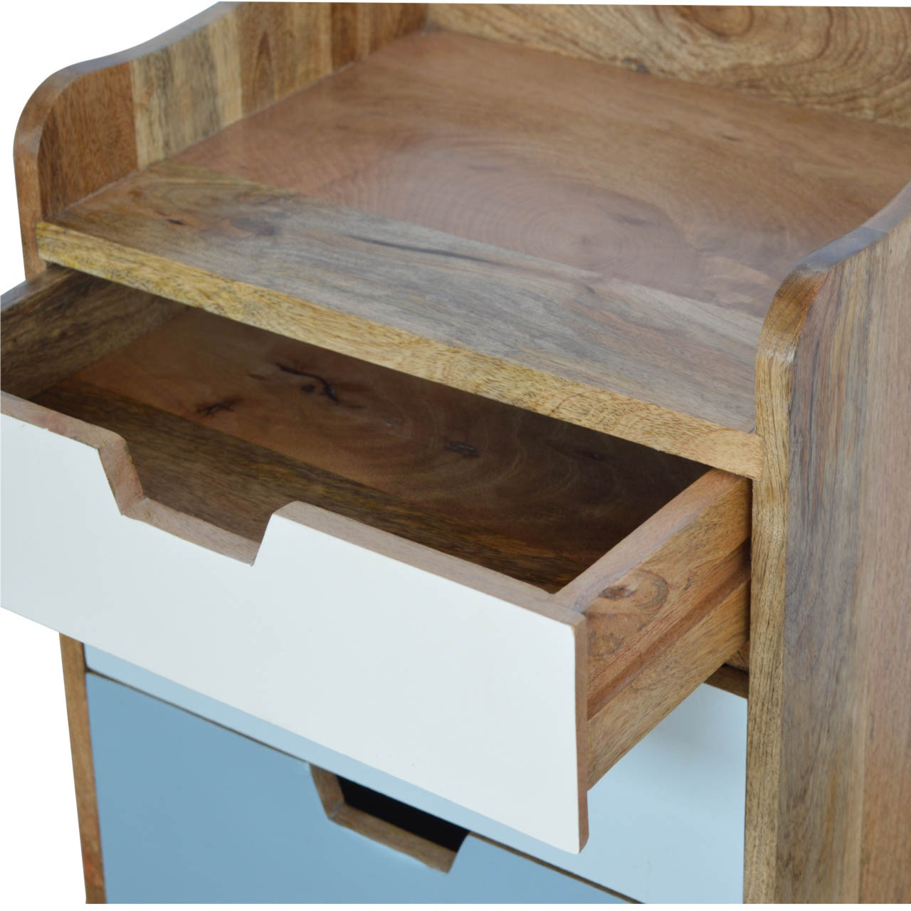 Table de chevet bleu & blanc Gradient