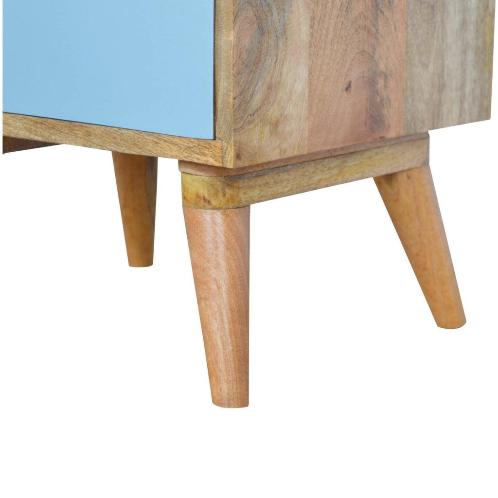 Table de chevet bleu & blanc Gradient