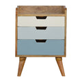 Table de chevet bleu & blanc Gradient