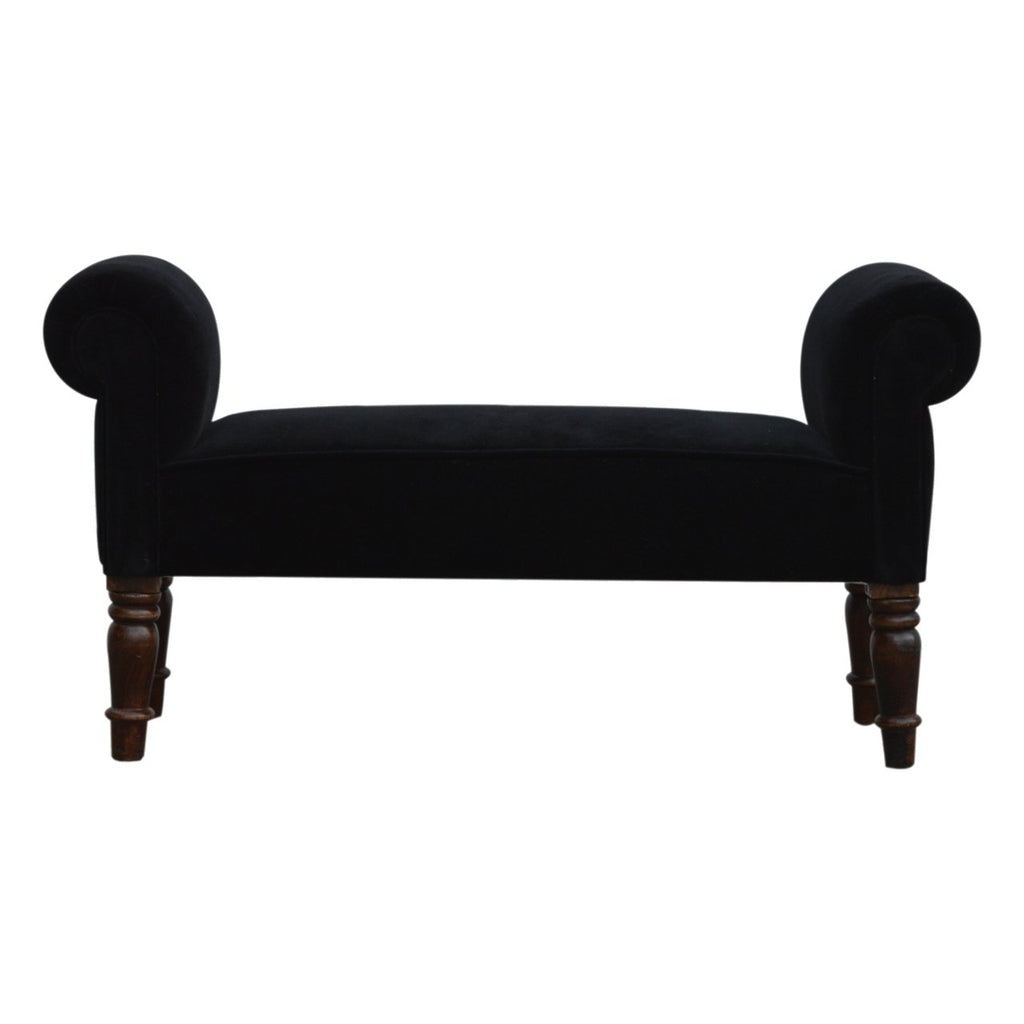 Banc noir velours