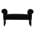 Banc noir velours