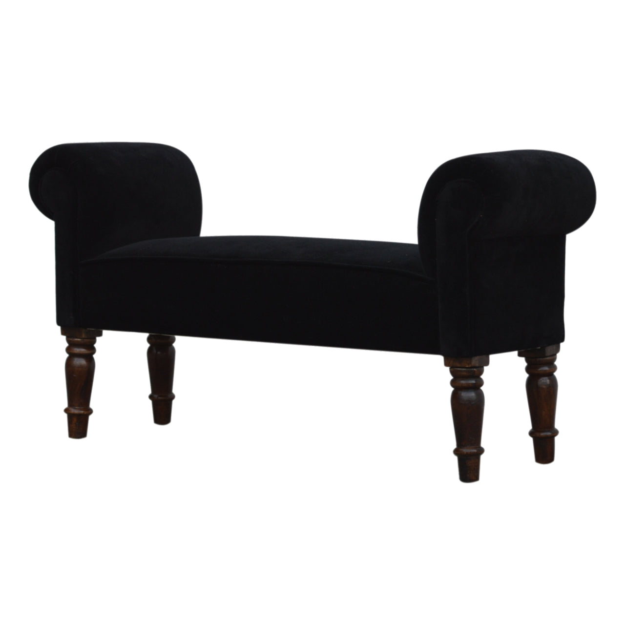 Banc noir velours