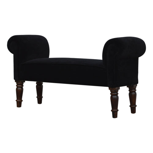 Banc noir velours