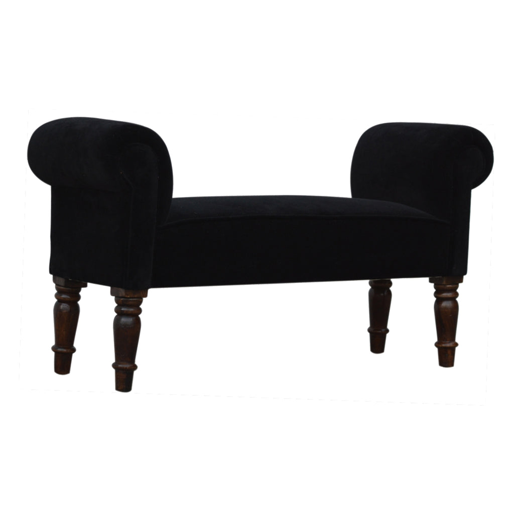 Banc noir velours