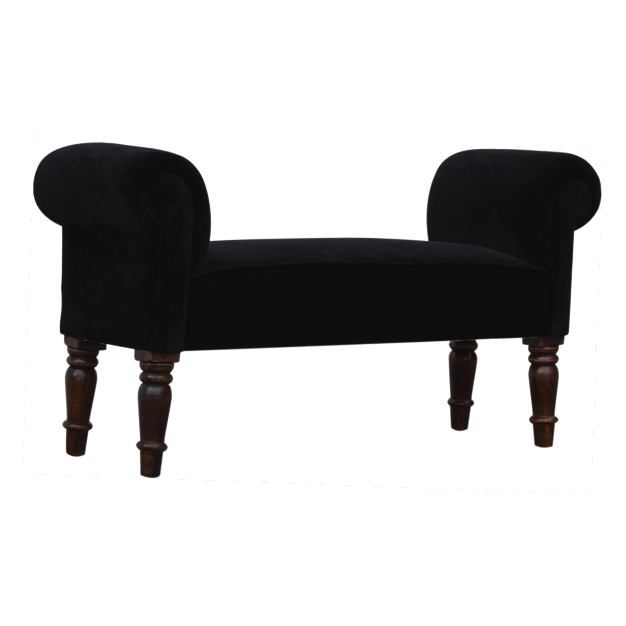 Banc noir velours
