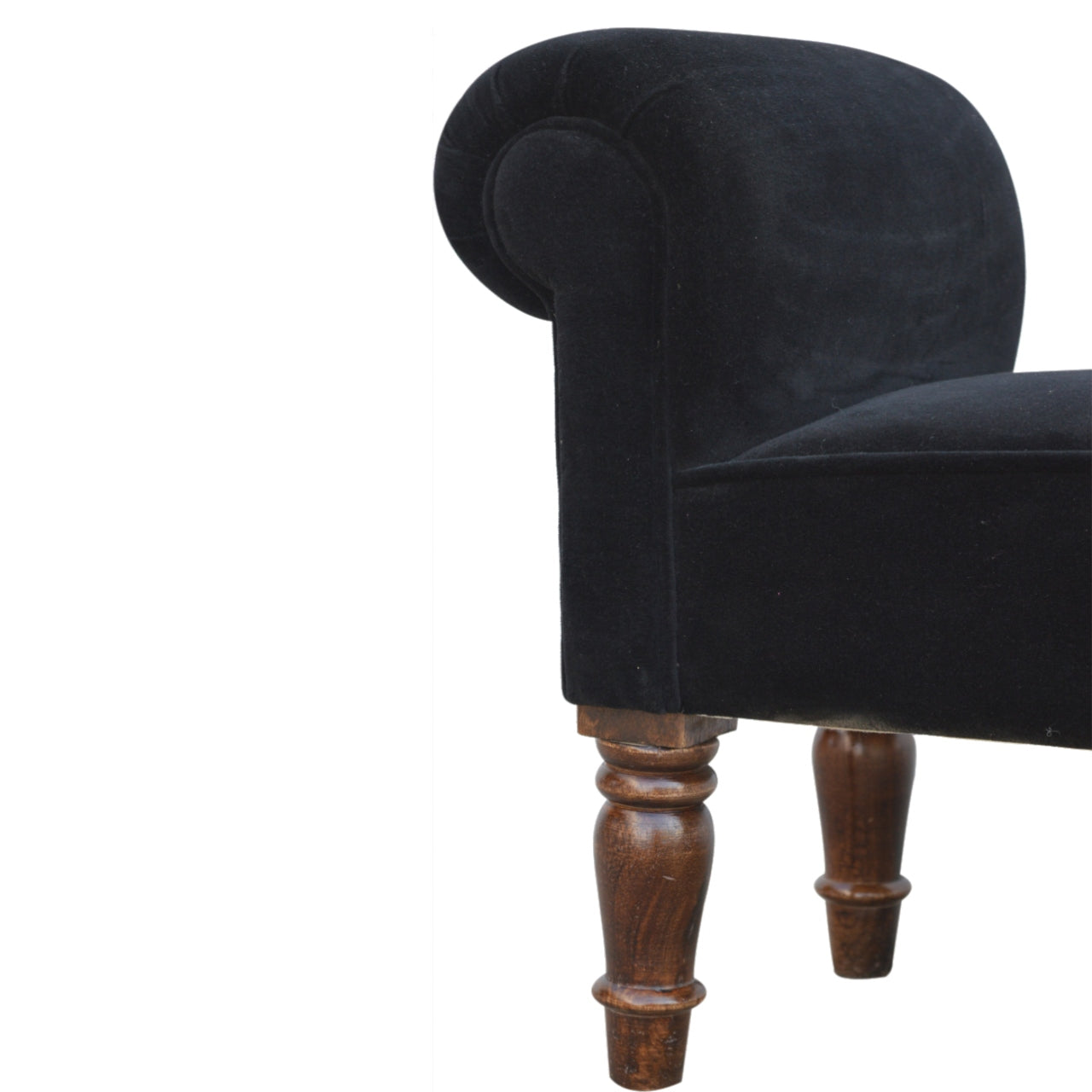 Banc noir velours