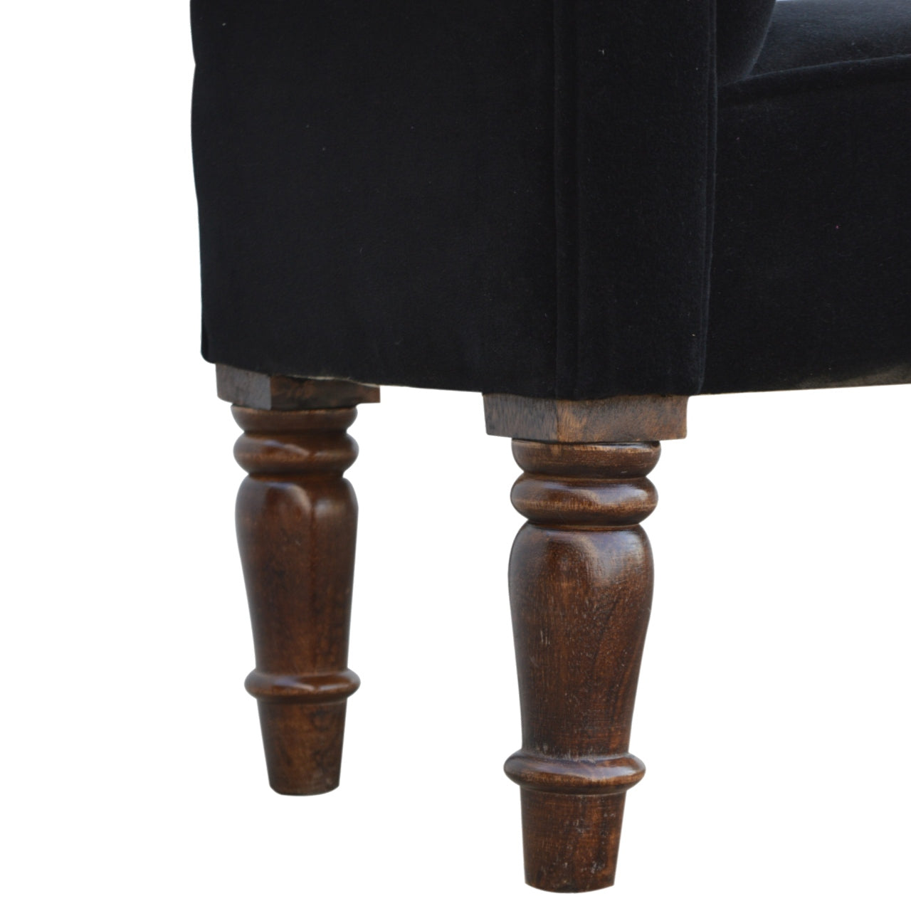 Banc noir velours