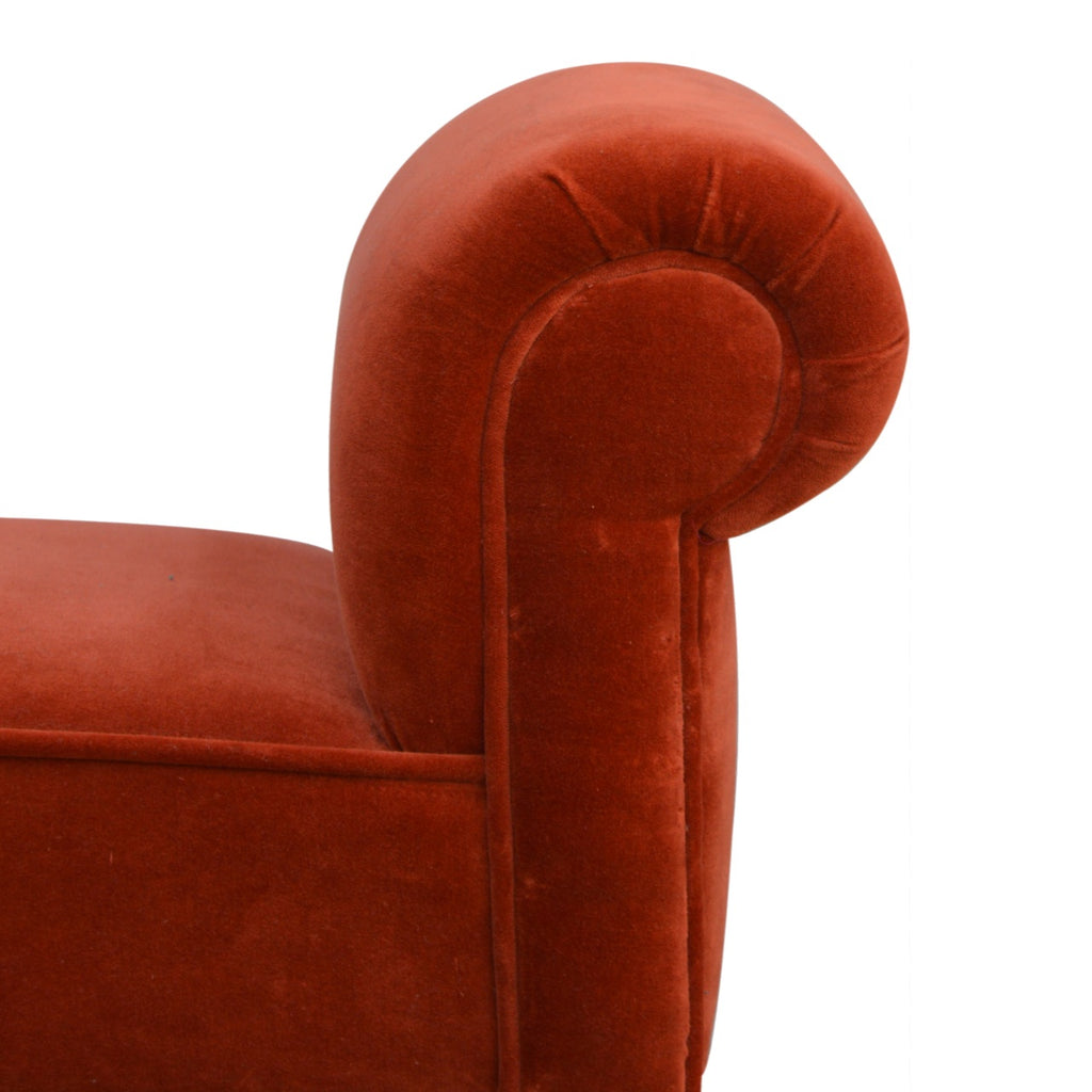 Banc Rouge Brique velours