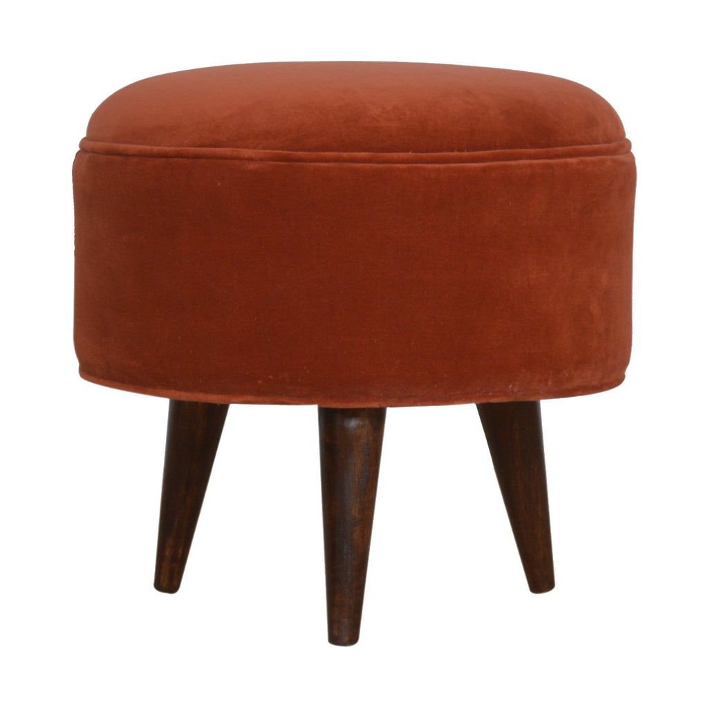 Repose-pieds Brick velours scandinave style