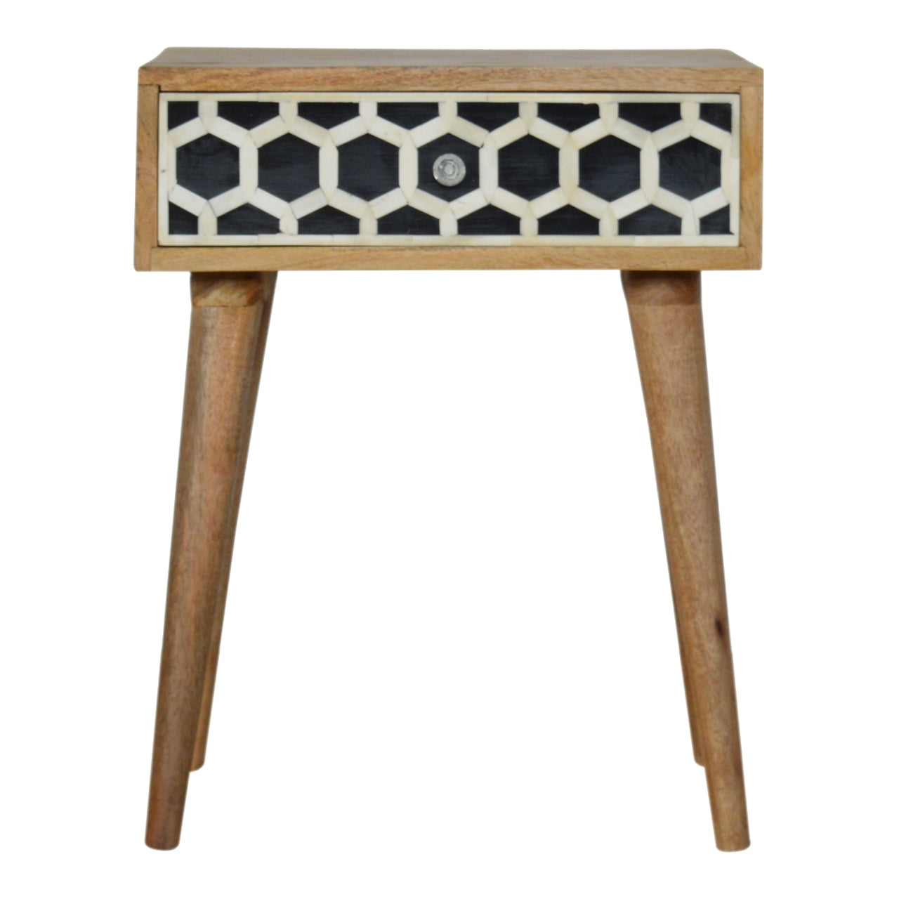 Table de chevet Bone marqueté