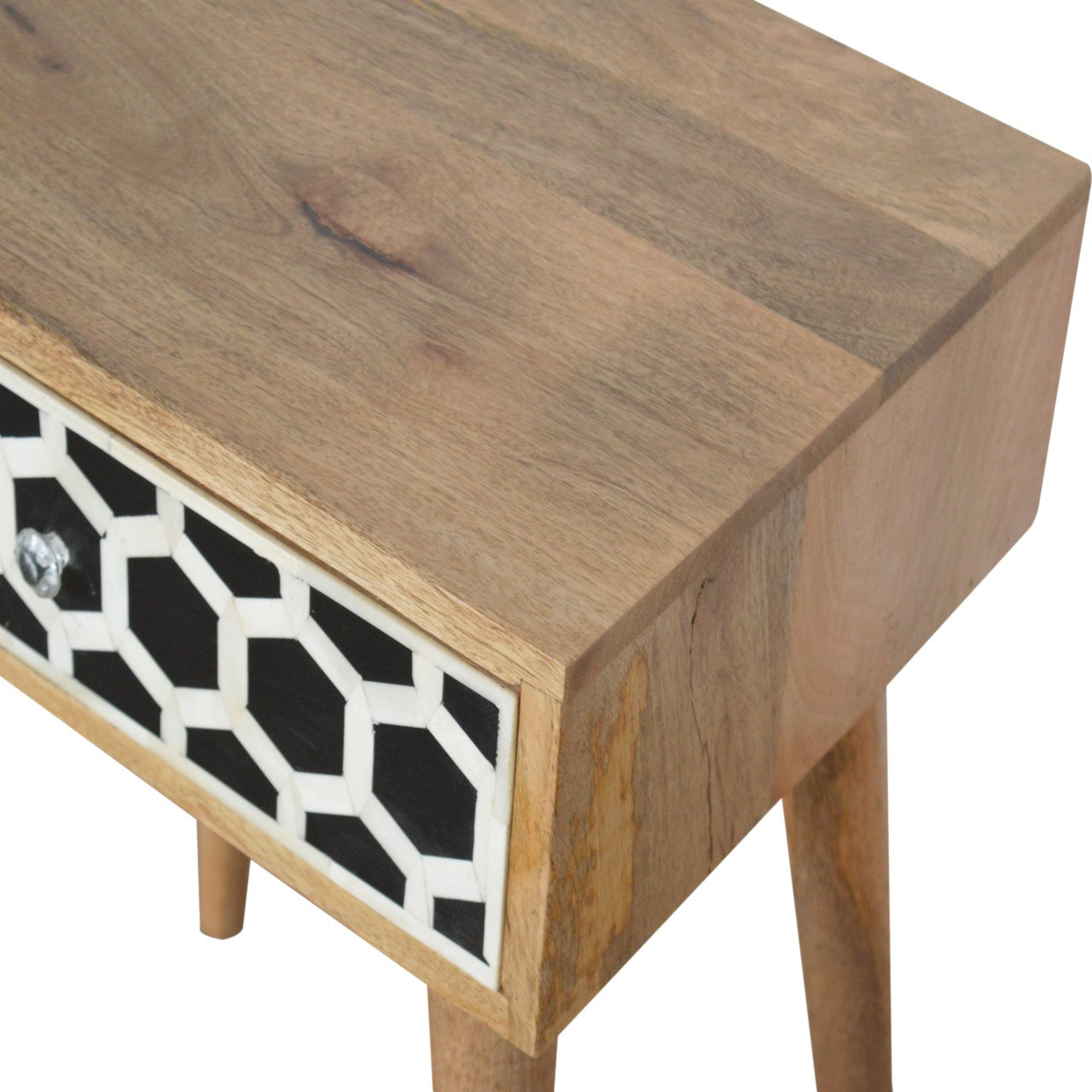 Table de chevet Bone marqueté